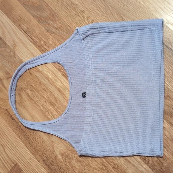 Divided | Lavender Ribbed Halter Crop Top Size M - Picture 2 of 4